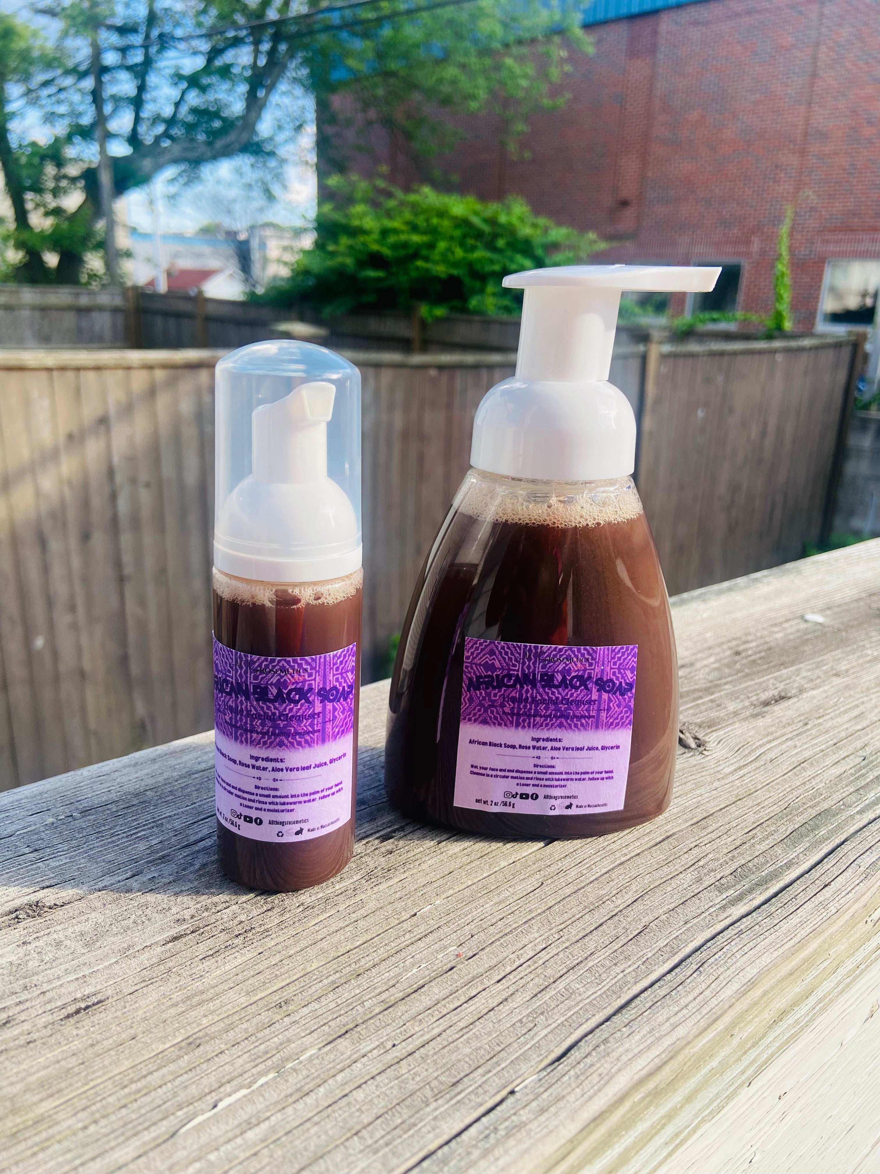 Liquid African Black Soap with Aloe & Rose Water